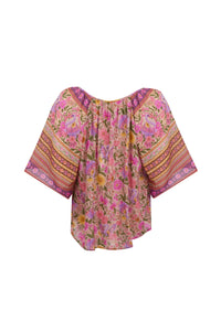 Swan Lake Short Sleeve Blouse - Lilac Rose