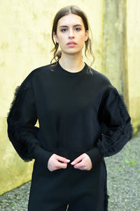RUFFLE GAME Sweatshirt - Black