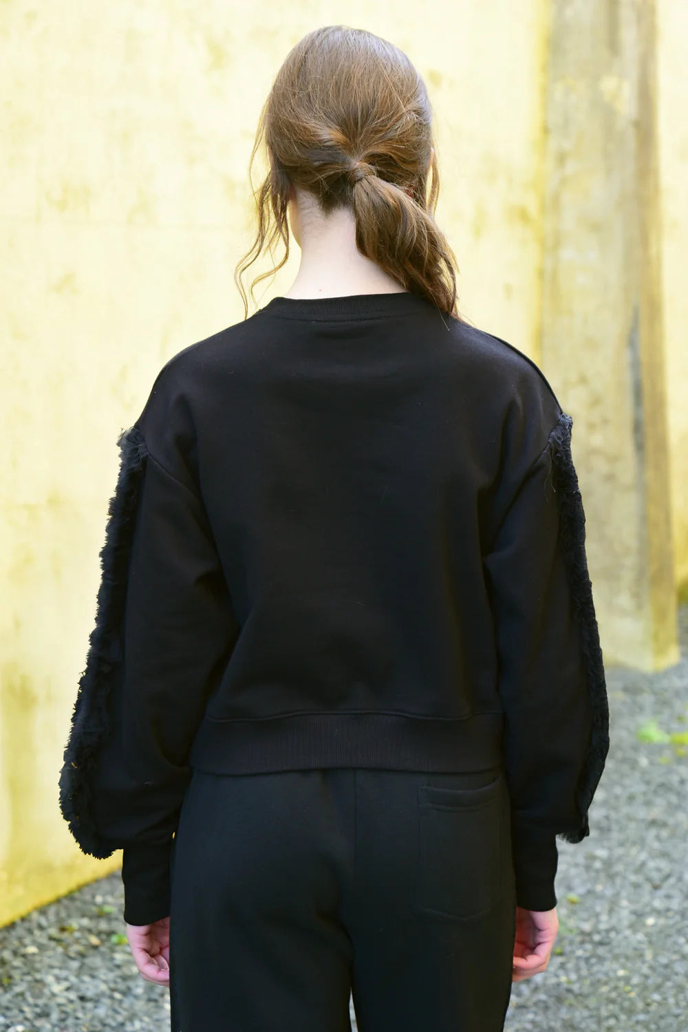 RUFFLE GAME Sweatshirt - Black