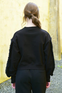 RUFFLE GAME Sweatshirt - Black