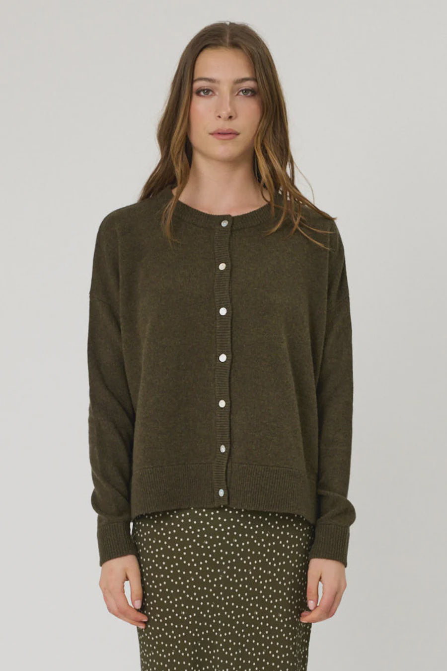 TALI CARDIGAN - OLIVE
