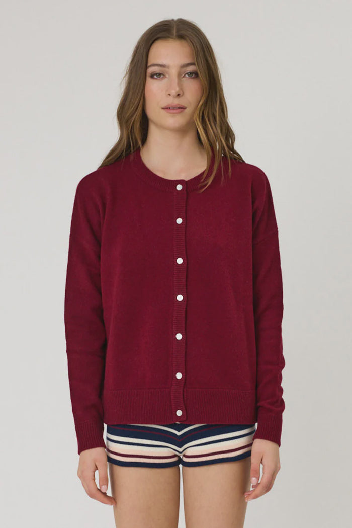 TALI CARDIGAN - POMEGRANATE