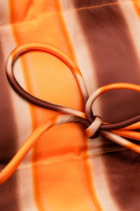 Taja Puffer Jacket - Tangerine Stripe