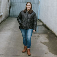 Talei Quilted Bomber | Black