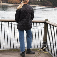 Talei Quilted Bomber | Black