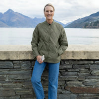 Talei Quilted Bomber | Olive Green