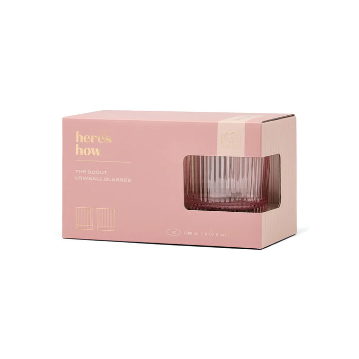 THE SCOUT LOWBALL GLASSES - BLUSH