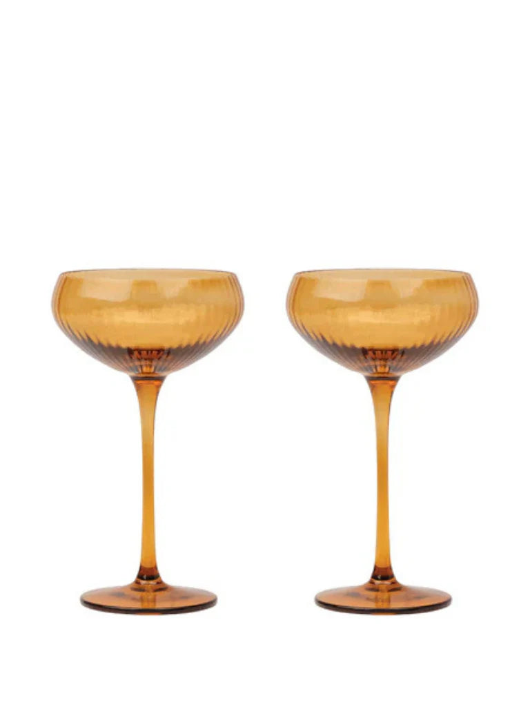THE LOU COUPE GLASS - AMBER