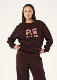 HEADS UP BOUCLE SWEAT - MAHOGANY