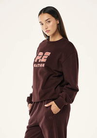 HEADS UP BOUCLE SWEAT - MAHOGANY