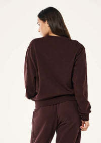 HEADS UP BOUCLE SWEAT - MAHOGANY