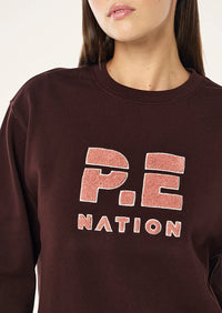 HEADS UP BOUCLE SWEAT - MAHOGANY