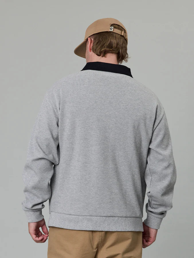 WAFFLE SEAWAY POLO - GREY MARLE
