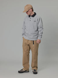 WAFFLE SEAWAY POLO - GREY MARLE