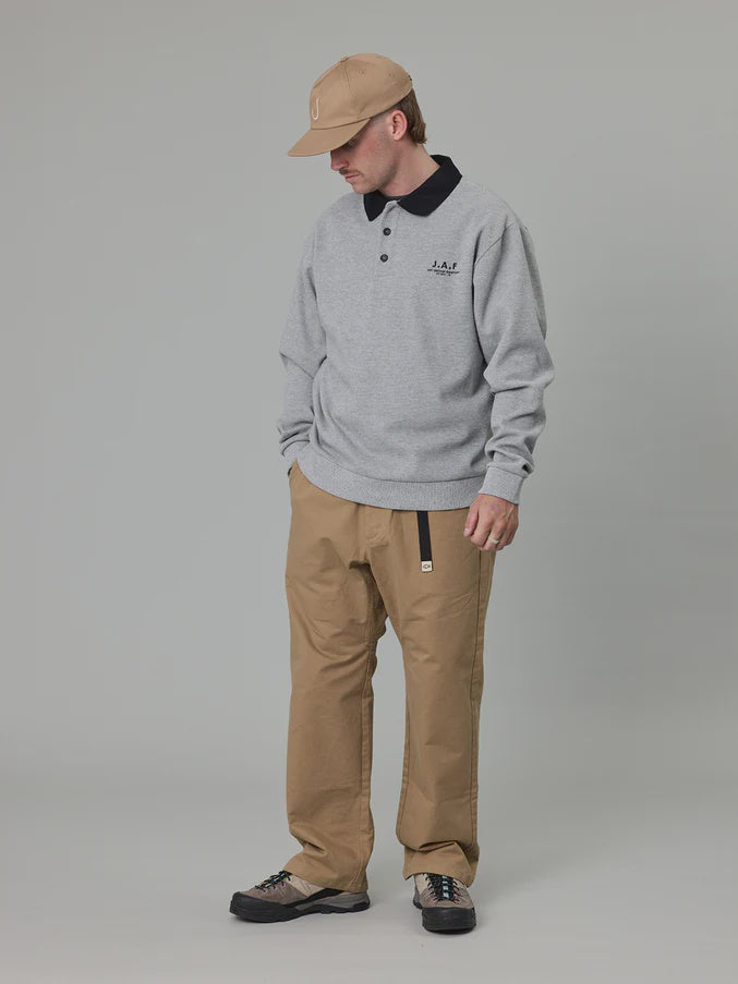 WAFFLE SEAWAY POLO - GREY MARLE