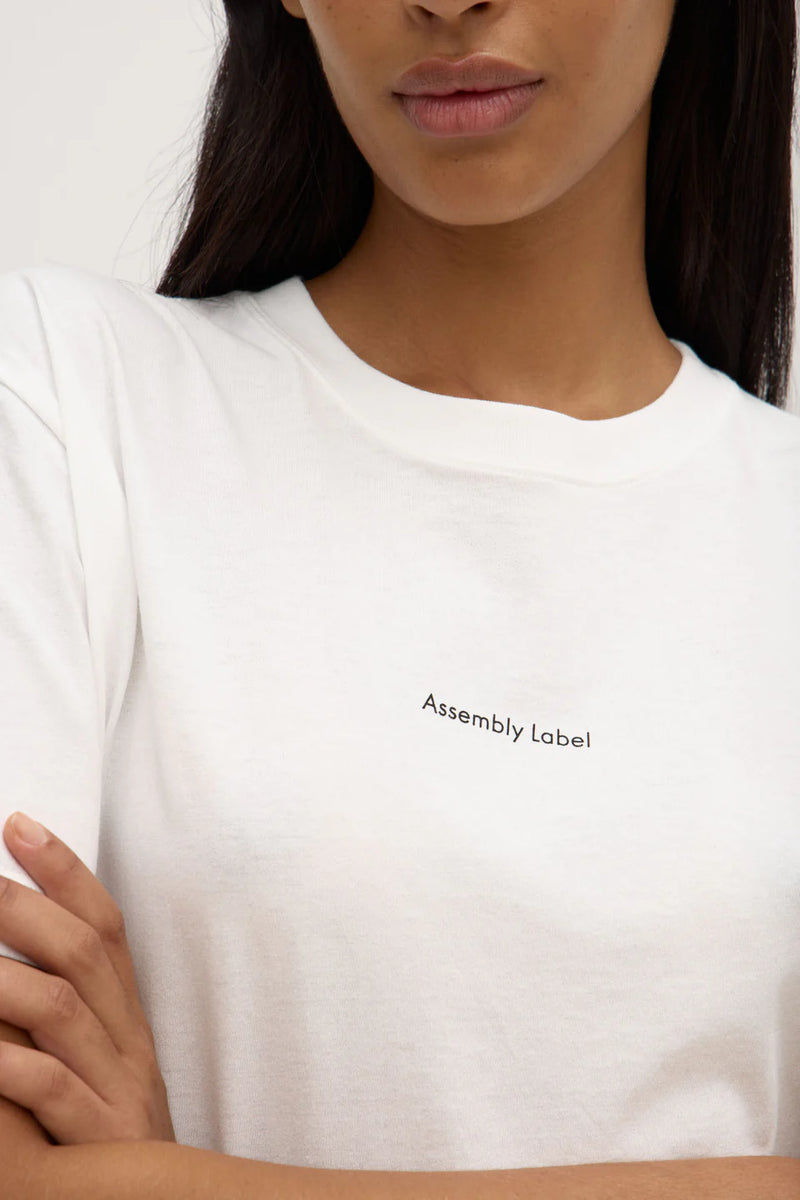 Womens Atelier Logo Tee - Antique White