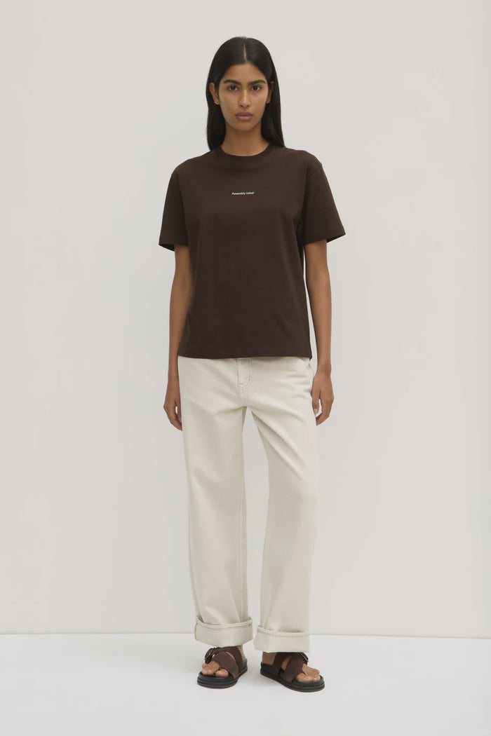 Womens Atelier Logo Tee - Ganache
