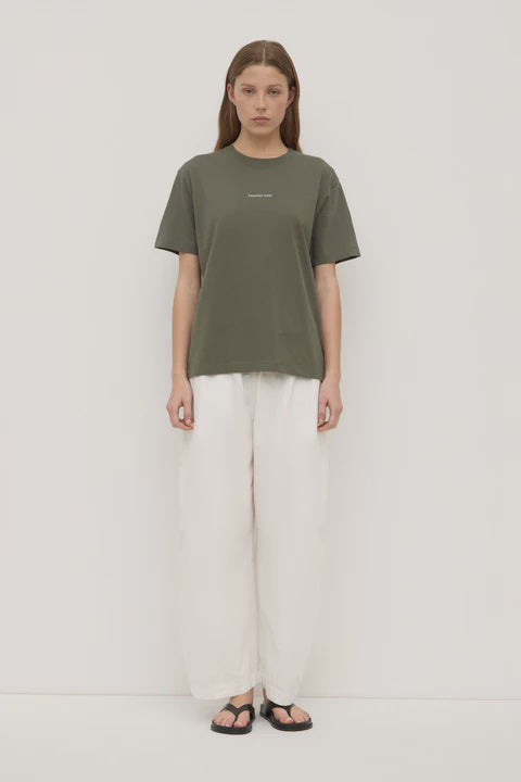 Womens Atelier Logo Tee - Moss