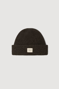 Wool Rib Beanie - Ganache