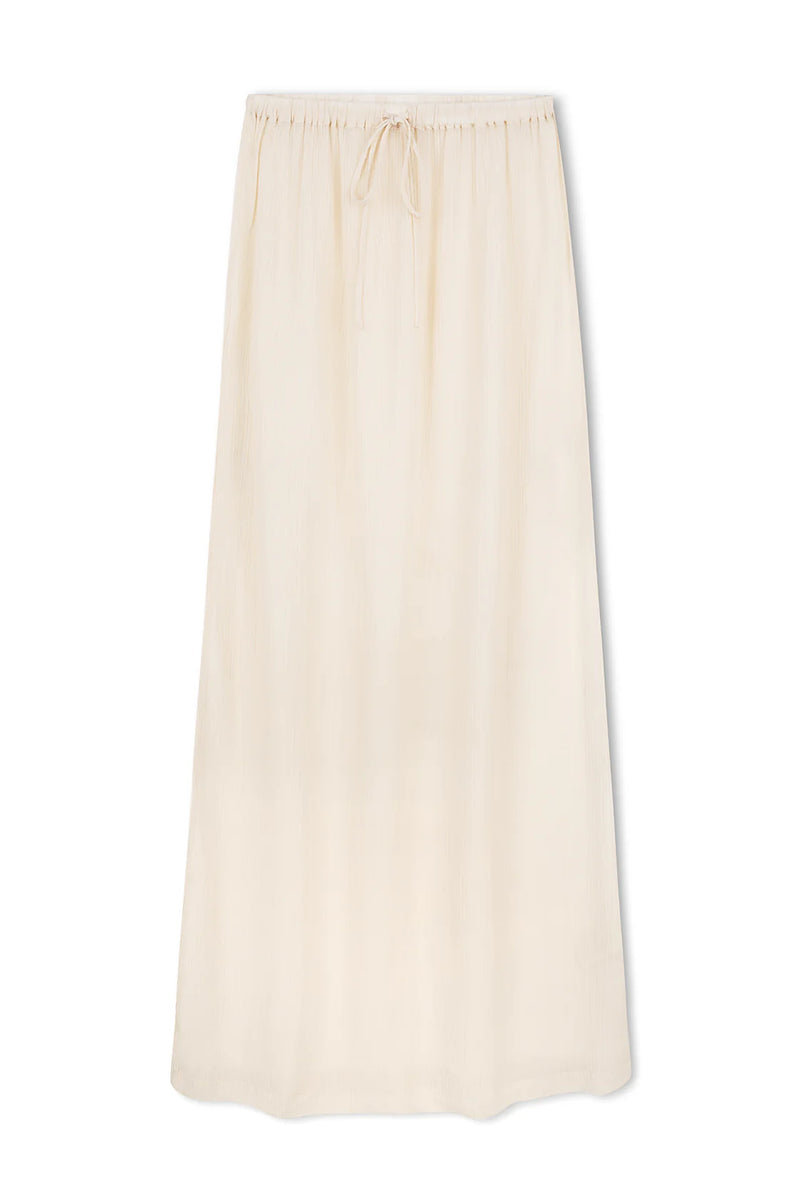 Textured Maxi Skirt - Stone