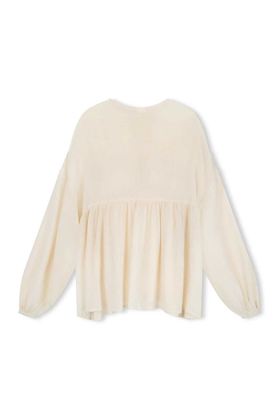 Sheer Textured Blouse - Stone
