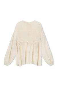 Sheer Textured Blouse - Stone