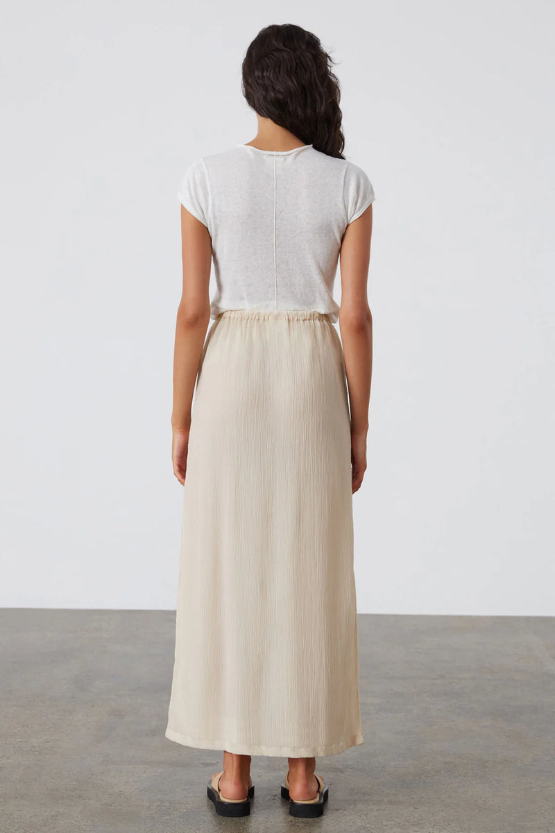 Textured Maxi Skirt - Stone