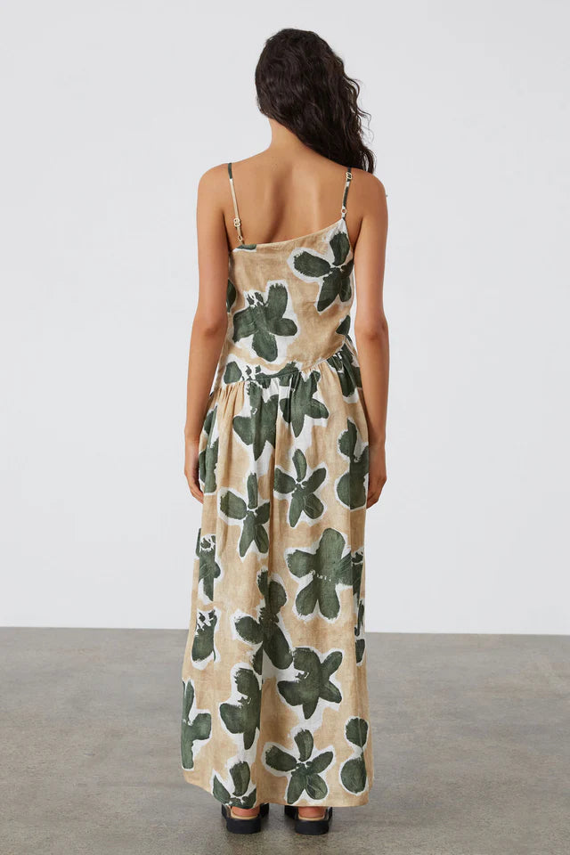 Linen Dress - Eucalyptus Flower