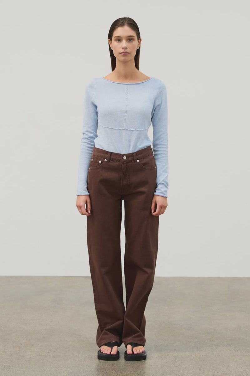 Mid Rise Recycled Denim - Cocoa