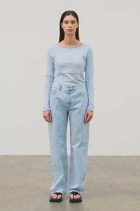 Mid Rise Recycled Denim Jean - Light Wash