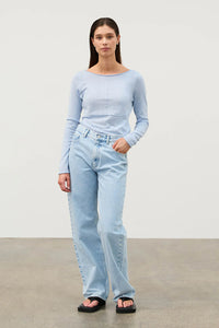 Mid Rise Recycled Denim Jean - Light Wash