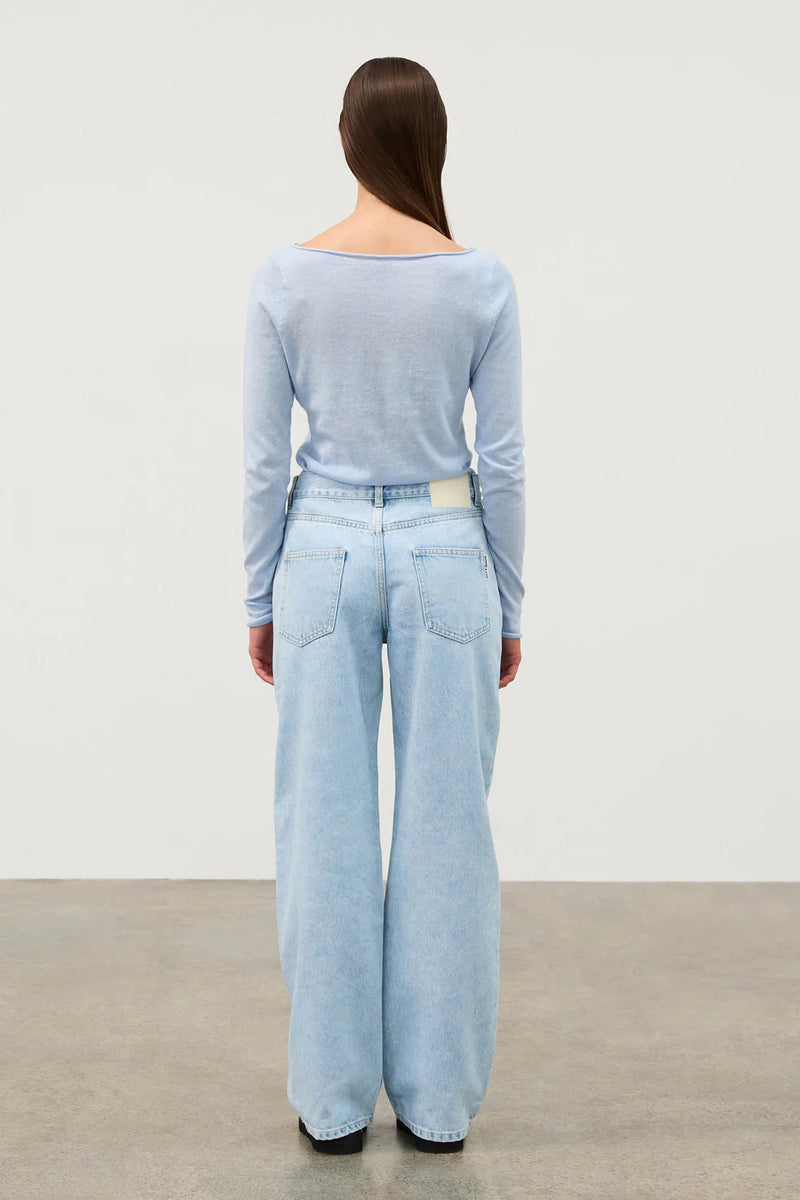 Mid Rise Recycled Denim Jean - Light Wash