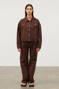 Mid Rise Recycled Denim - Cocoa