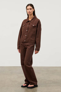 Recycled Denim Jacket - Cocoa