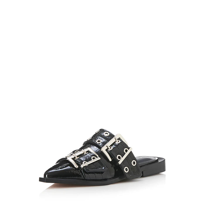ZINIA - Black Crinkle Patent