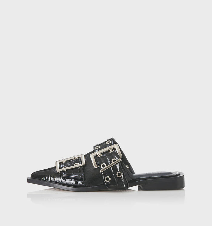 ZINIA - Black Crinkle Patent