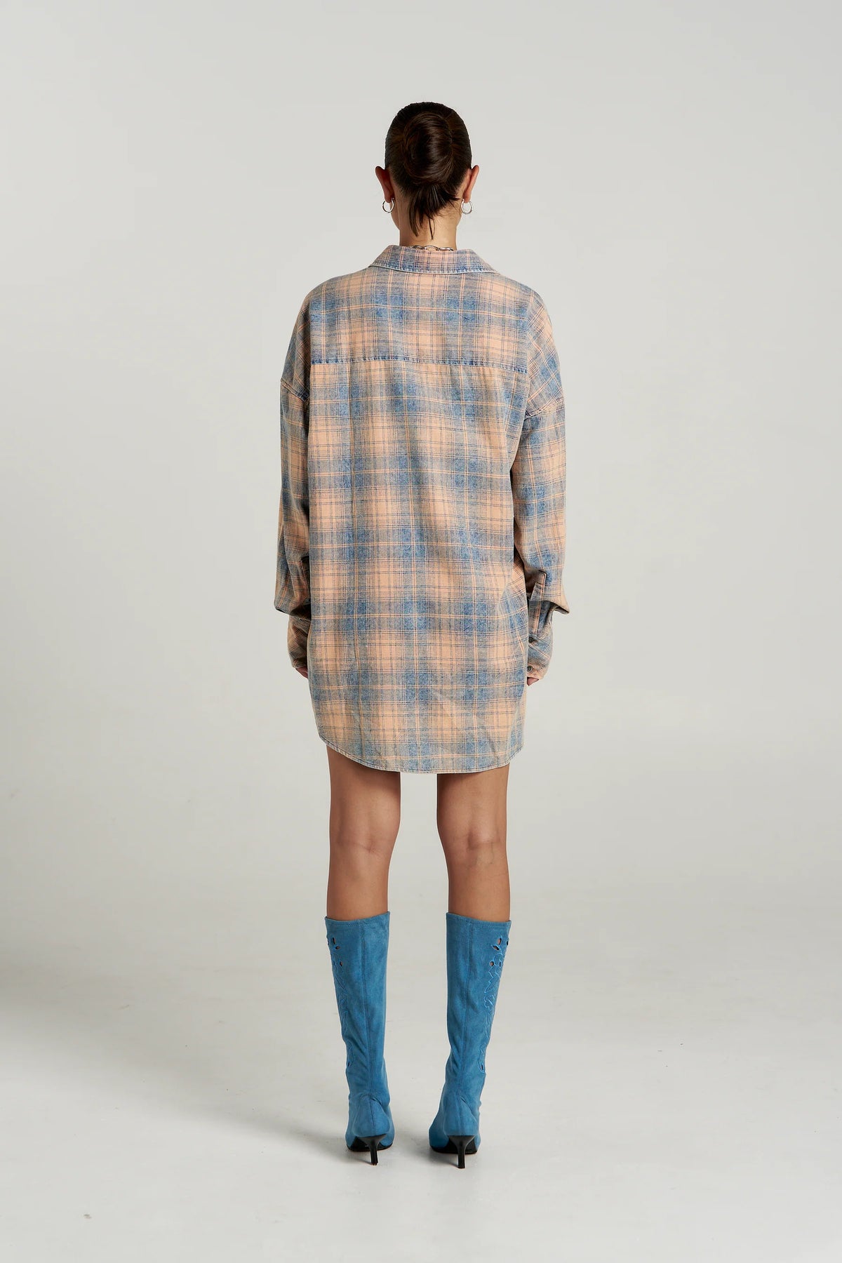 Pip Shirt Dress Aperol Check