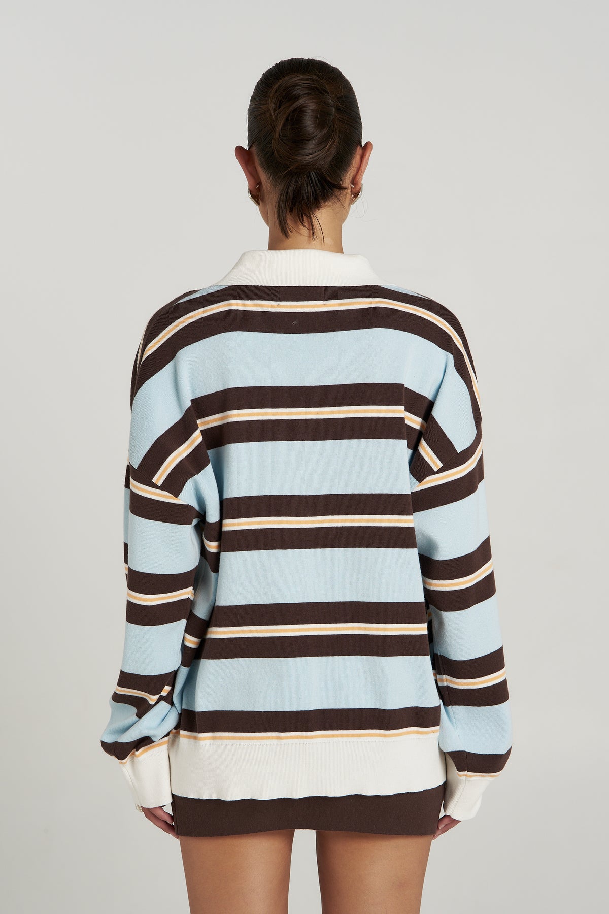 Aperol Stripe Long Sleeve Top