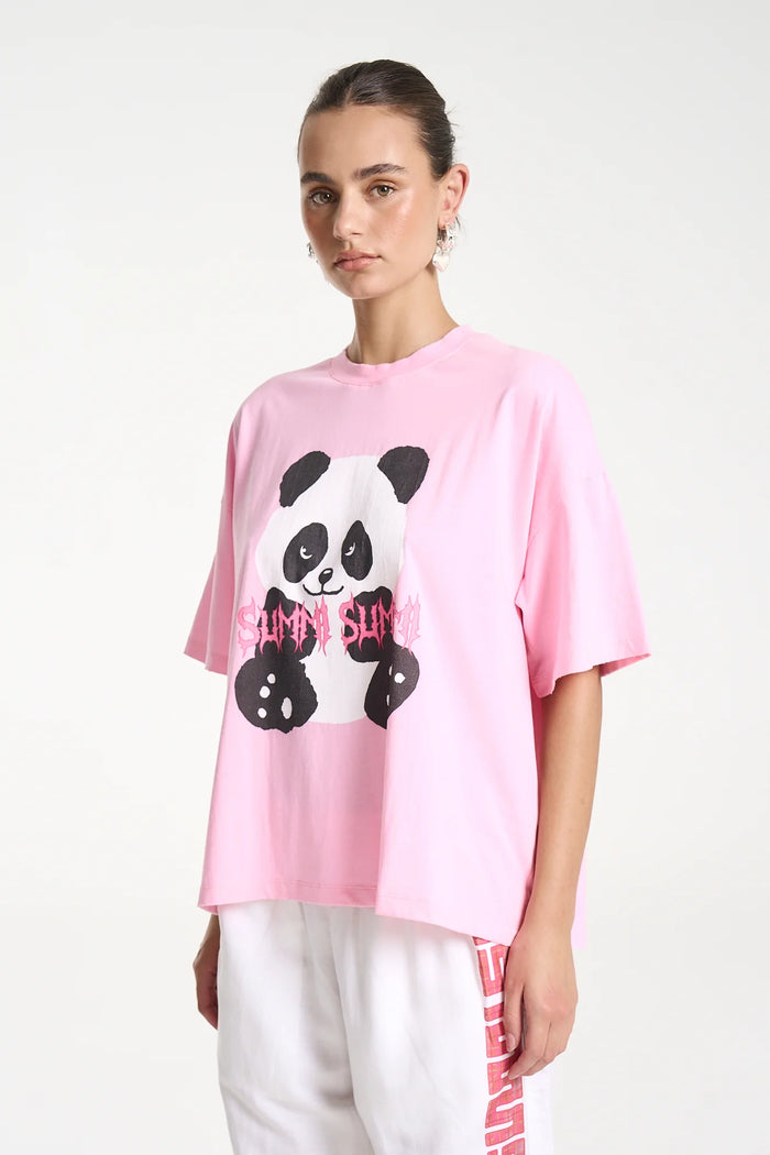 BAND TEE - PINK PANDA