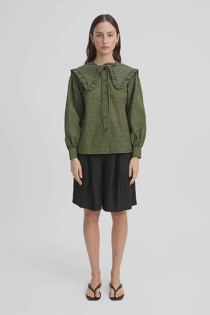 MAJA SHIRT - GREEN GINGHAM