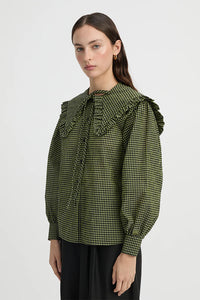 MAJA SHIRT - GREEN GINGHAM