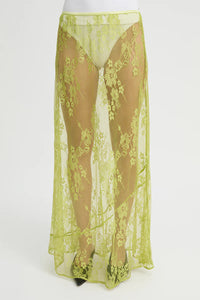 SADIE SKIRT - CHARTREUSE