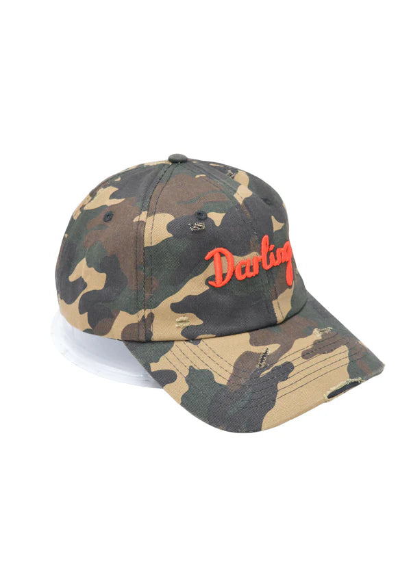 Distressed Camo Cap - Darling