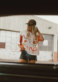 Distressed Camo Cap - Darling