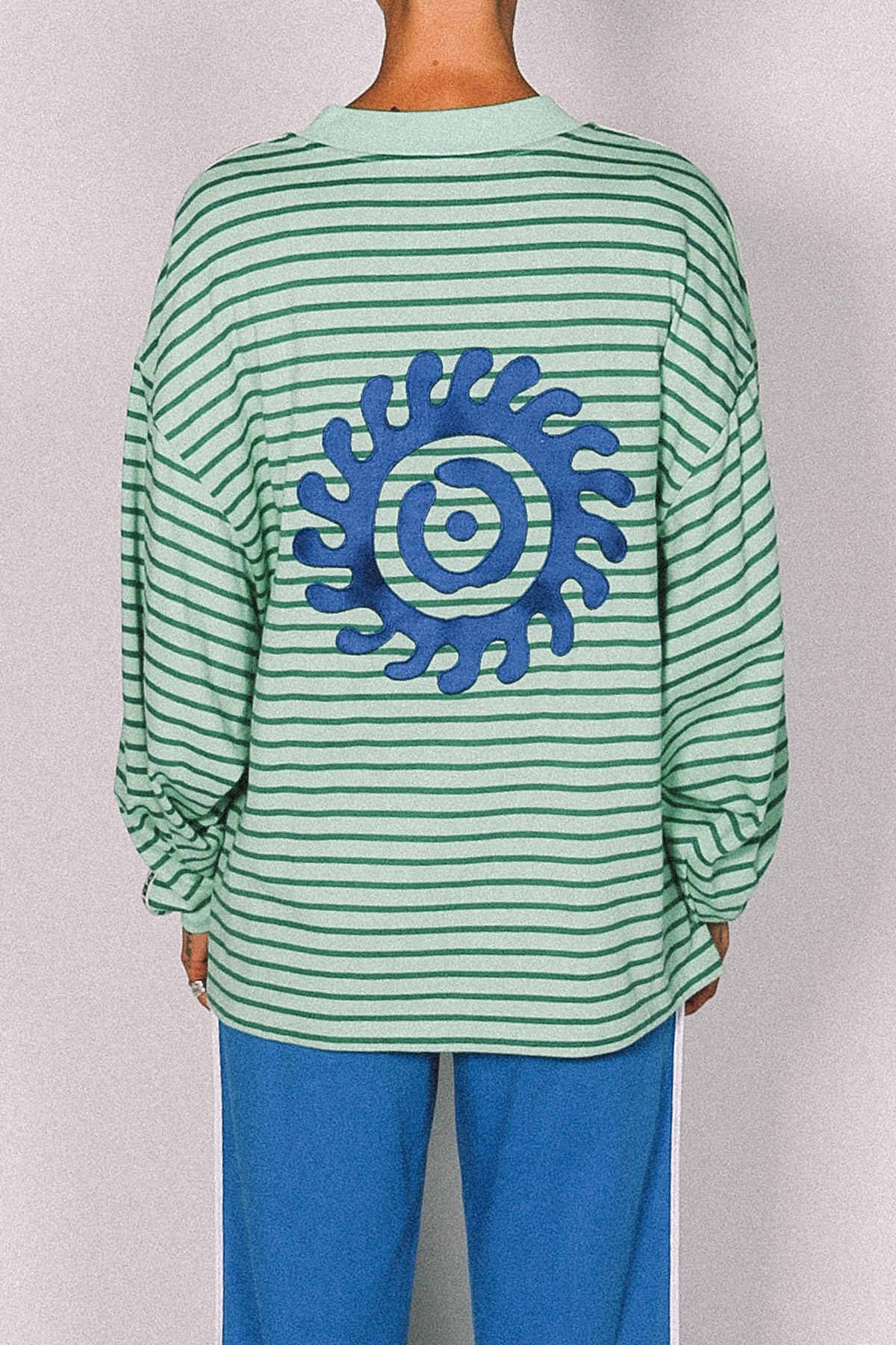 Nautical Long Sleeve Tee - Shamrock Thin Stripe