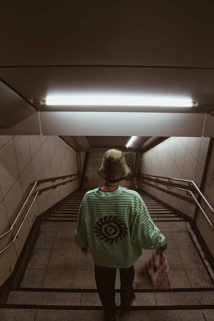 Nautical Long Sleeve Tee - Shamrock Thin Stripe