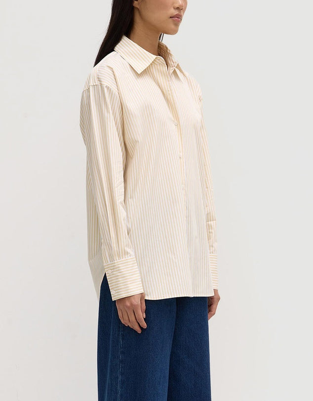 Signature Poplin Shirt - Chamomile/White