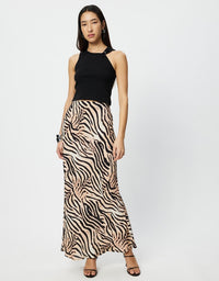 ANIMAL PRINT MAXI SKIRT - Tiger