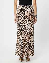 ANIMAL PRINT MAXI SKIRT - Tiger