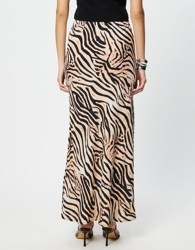 ANIMAL PRINT MAXI SKIRT - Tiger